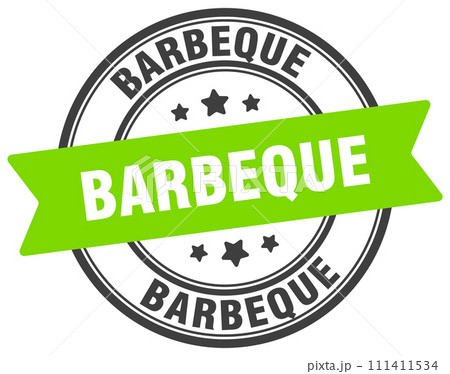 barbeque stamp. barbeque label on transparent background. round sign 111411534