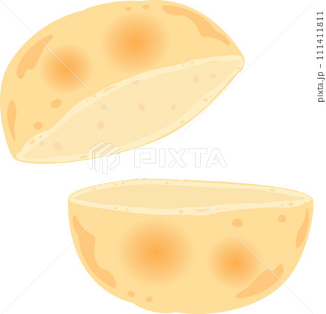 半分に切ったピタパン 半分に切ったピタパン 111411811