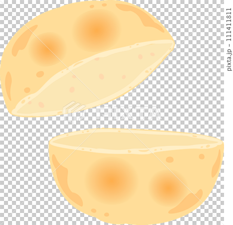 半分に切ったピタパン 半分に切ったピタパン 111411811