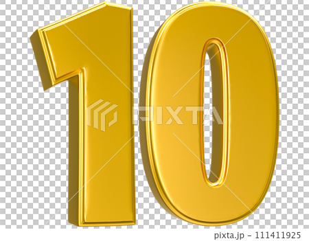 Number Gold 3D Render Number Gold 3D Render 111411925