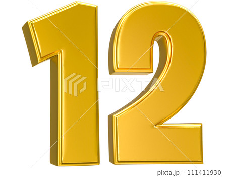 Number Gold 3D Render 111411930