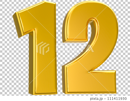 Number Gold 3D Render 111411930