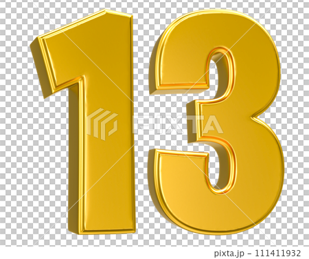 Number Gold 3D Render 111411932