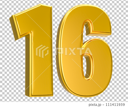 Number Gold 3D Render Number Gold 3D Render 111411939