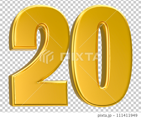 Number Gold 3D Render Number Gold 3D Render 111411949