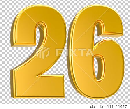 Number Gold 3D Render Number Gold 3D Render 111411957