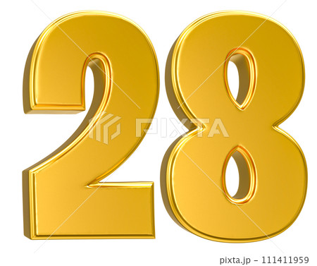 Number Gold 3D Render 111411959