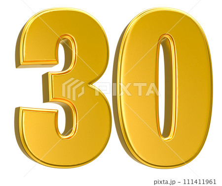 Number Gold 3D Render 111411961