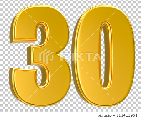 Number Gold 3D Render 111411961