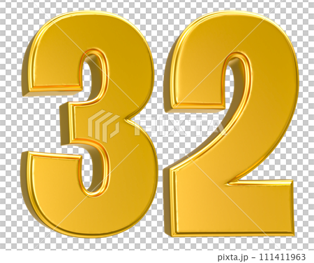 Number Gold 3D Render 111411963