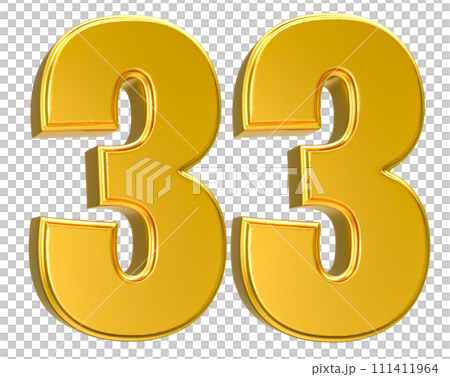 Number Gold 3D Render 111411964