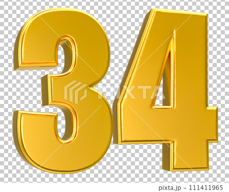Number Gold 3D Render Number Gold 3D Render 111411965