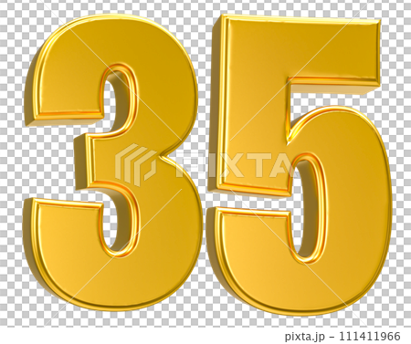 Number Gold 3D Render Number Gold 3D Render 111411966