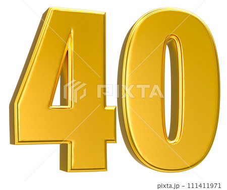 Number Gold 3D Render Number Gold 3D Render 111411971