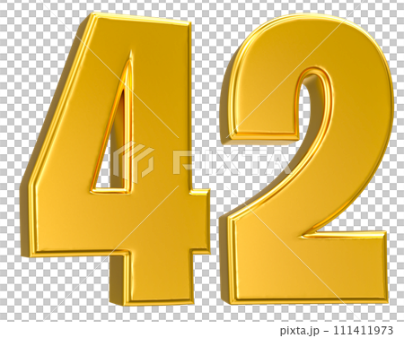Number Gold 3D Render Number Gold 3D Render 111411973