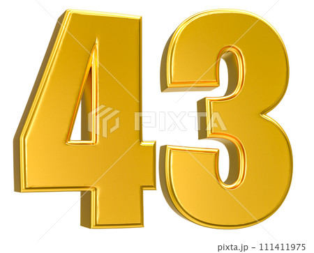 Number Gold 3D Render Number Gold 3D Render 111411975