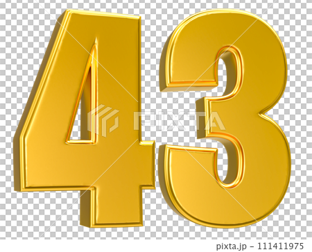 Number Gold 3D Render Number Gold 3D Render 111411975