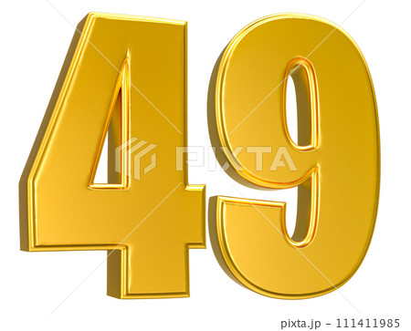 Number Gold 3D Render 111411985