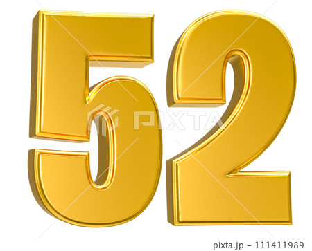 Number Gold 3D Render Number Gold 3D Render 111411989