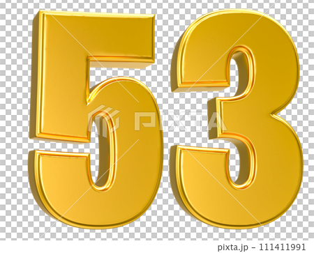 Number Gold 3D Render Number Gold 3D Render 111411991