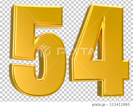 Number Gold 3D Render 111411993