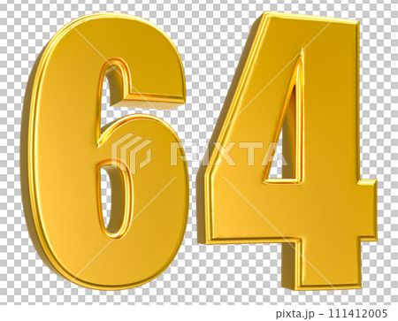 Number Gold 3D Render 111412005