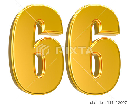 Number Gold 3D Render 111412007