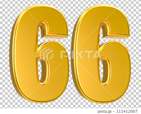 Number Gold 3D Render 111412007