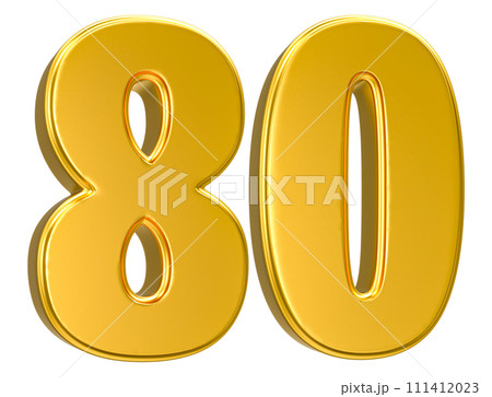 Number Gold 3D Render 111412023