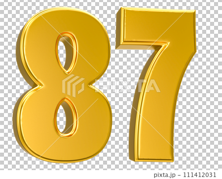 Number Gold 3D Render Number Gold 3D Render 111412031
