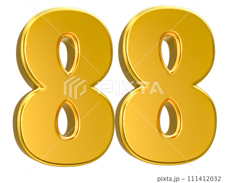 Number Gold 3D Render 111412032