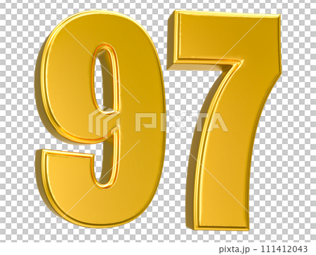 Number Gold 3D Render Number Gold 3D Render 111412043