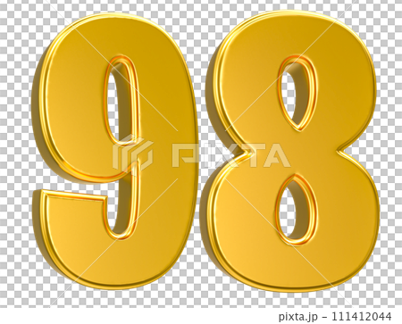 Number Gold 3D Render Number Gold 3D Render 111412044
