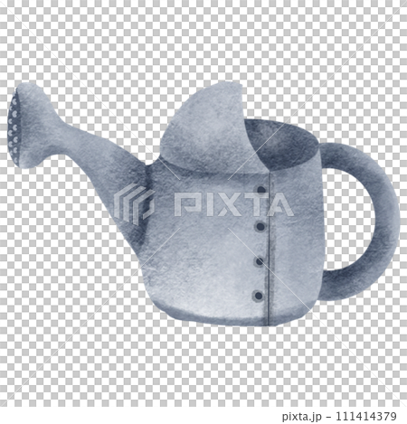 hand painted watercolor watering can 111414379