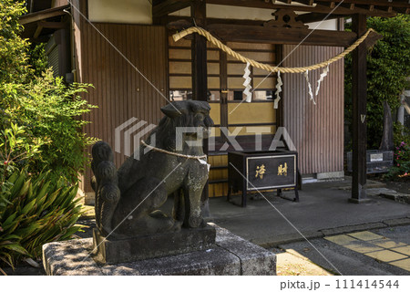 狛犬がある綾瀬市の蓼川神社 111414544
