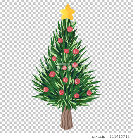 Hand drawn watercolor Christmas tree Hand drawn watercolor Christmas tree 111415712