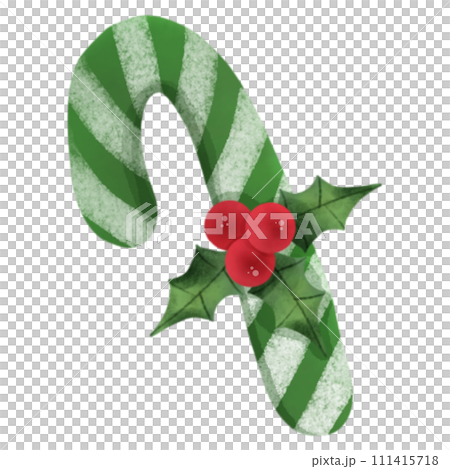 hand painted watercolor candy cane 111415718
