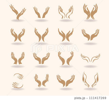 Elegant hands, design elements, icons Elegant hands, design elements, icons 111417269