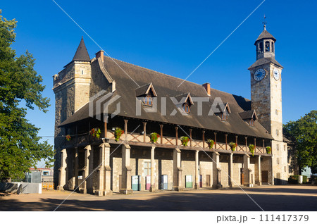Castle of Dukes of Bourbon, view from the outside. City of Montlucon, department of Allier Castle of Dukes of Bourbon, view from the outside. City of Montlucon, department of Allier 111417379