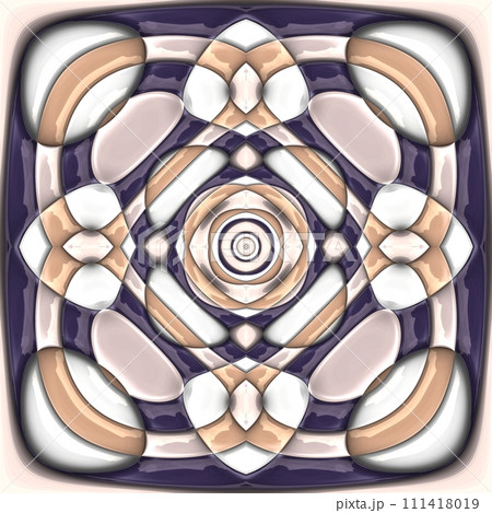 3D Render  glossy puffs creative artwork tile 111418019