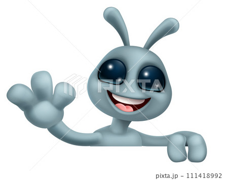 Alien Grey Gray Fun Cartoon Character 111418992