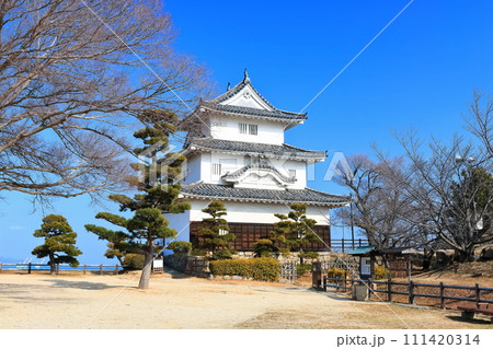 【香川県】冬の丸亀城（現存天守と石垣の名城） 111420314