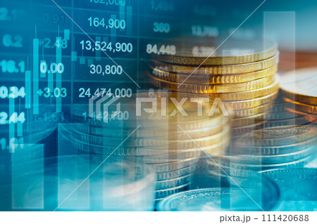 Stock market finance business, economy trend graph digital technology. Stock market finance business, economy trend graph digital technology. 111420688