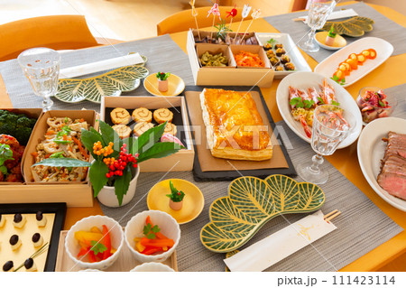 手作り洋風おせち料理 イタリアンおせち テーブルセッティング 111423114