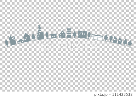 簡單的城市景觀剪影 111423538