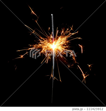 Bengal fire on a black background. Bengal fire on a black background. 111423912