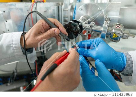 Control Panel of a Cyclotron Particle Accelerator 111423968