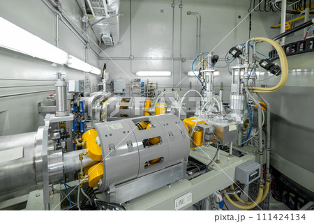 Control Panel of a Cyclotron Particle Accelerator 111424134