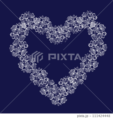 ハートのイラスト、バレンタイン、背景、イラスト ハートのイラスト、バレンタイン、背景、イラスト 111424448