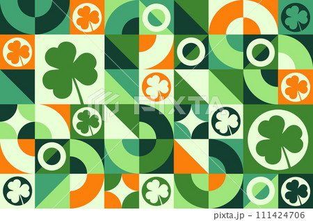 St. Patrick s Day. March 17. Seamless geometric pattern. Template for background, banner, card St. Patrick s Day. March 17. Seamless geometric pattern. Template for background, banner, card 111424706